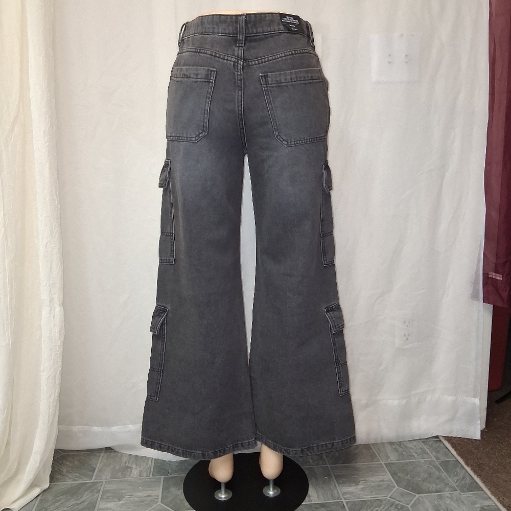 H&M Divided New Women Black and Gray Denim Jeans Size 4 Made In Bangladesh - Picture 11 of 16